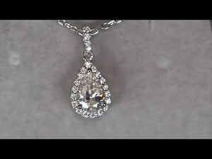 
            
                Load and play video in Gallery viewer, Moissanite Pear Cut Diamond Necklace
            
        