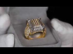 
            
                Load and play video in Gallery viewer, Mens Big Gold Diamond Ring
            
        