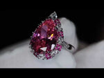 Pink Diamond Ring | Pink Pear Cut Diamond Ring