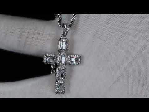 
            
                Load and play video in Gallery viewer, Diamond Cross Necklace | Iced Out Cross Pendant
            
        