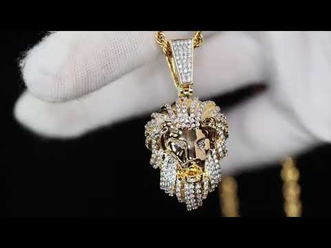 
            
                Load and play video in Gallery viewer, Gold Diamond lion head pendant
            
        