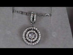 
            
                Load and play video in Gallery viewer, Womens Diamond Pendant | Womens Round Diamond Pendant
            
        