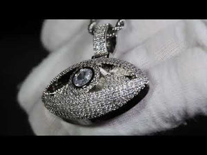 
            
                Load and play video in Gallery viewer, silver Diamond evil eye pendant
            
        