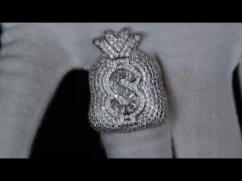 
            
                Load and play video in Gallery viewer, Baguette Diamond Money Bag Ring
            
        