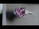 6.0ct Pink Diamond Heart Ring | Pink Heart Engagement Ring
