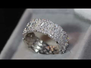 
            
                Load and play video in Gallery viewer, Baguette Diamond Eternity Ring | Silver Baguette Diamond Eternity Ring
            
        