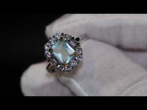 
            
                Load and play video in Gallery viewer, Aquamarine Blue Diamond Ring | Blue Diamond Ring
            
        