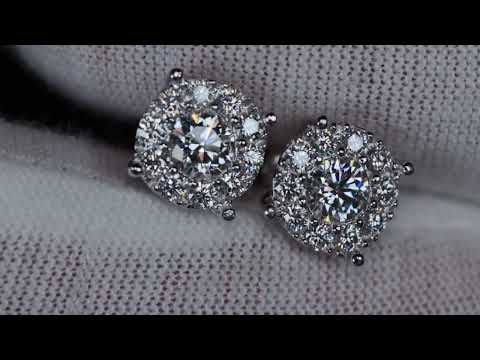 
            
                Load and play video in Gallery viewer, Lab Grown Iced Out Diamond Ear Studs
            
        