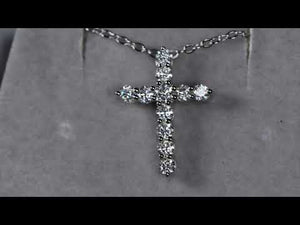 
            
                Load and play video in Gallery viewer, Moissanite Diamond Cross Necklace | Moissanite Diamond Cross Pendants
            
        