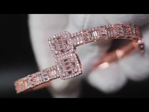 
            
                Load and play video in Gallery viewer, Rose Gold Baguette Cut Diamond Bracelet
            
        