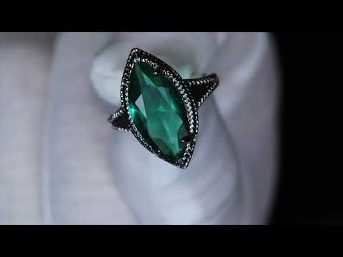 
            
                Load and play video in Gallery viewer, Womens Green Marquise Diamond Ring, Big Green Diamond Ring
            
        