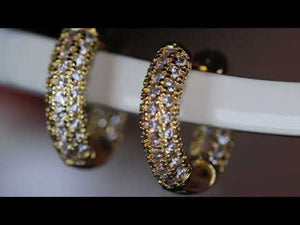 
            
                Load and play video in Gallery viewer, Mens Gold Diamond Hoop Earrings
            
        