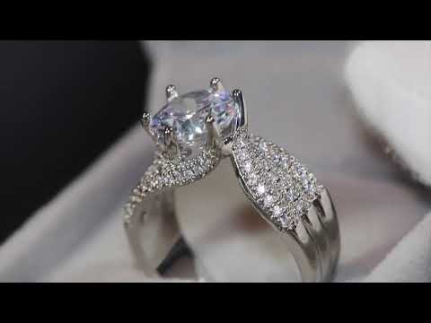 
            
                Load and play video in Gallery viewer, Big Carat Engagement Ring | Womens Big Diamond Ring
            
        