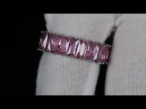 
            
                Load and play video in Gallery viewer, Pink Diamond Eternity Ring | Pink Diamond Ring
            
        