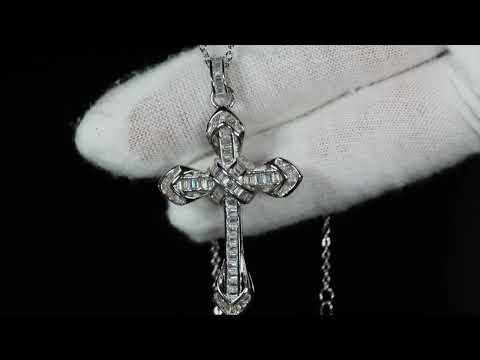 
            
                Load and play video in Gallery viewer, Mens Baguette Diamond Cross Pendant
            
        