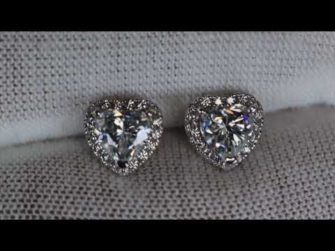 
            
                Load and play video in Gallery viewer, Moissanite Diamond Heart Ear Studs | Moissanite Diamond Ear Studs
            
        