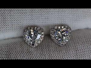 
            
                Load and play video in Gallery viewer, Moissanite Diamond Heart Ear Studs | Moissanite Diamond Ear Studs
            
        