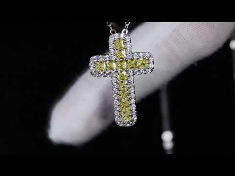 
            
                Load and play video in Gallery viewer, Yellow Diamond Cross Pendant
            
        