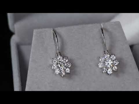 
            
                Load and play video in Gallery viewer, Moissanite Diamond Snowflake Earrings
            
        