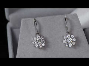 
            
                Load and play video in Gallery viewer, Moissanite Diamond Snowflake Earrings
            
        