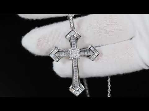 
            
                Load and play video in Gallery viewer, Baguette cross pendant
            
        