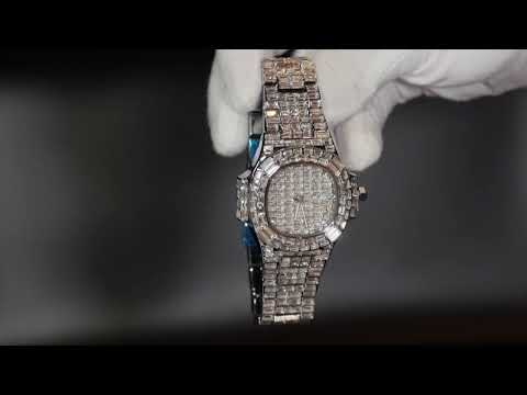 
            
                Load and play video in Gallery viewer, moissanite diamond patek watch
            
        