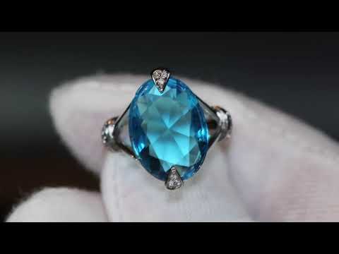 
            
                Load and play video in Gallery viewer, big blue oval diamond ring
            
        