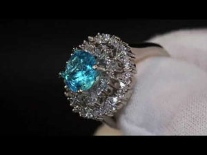 
            
                Load and play video in Gallery viewer, Aquamarine Blue Diamond Ring | Womens Big Blue Diamond Ring
            
        