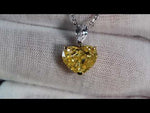 Womens Yellow Lab Diamond Pendant