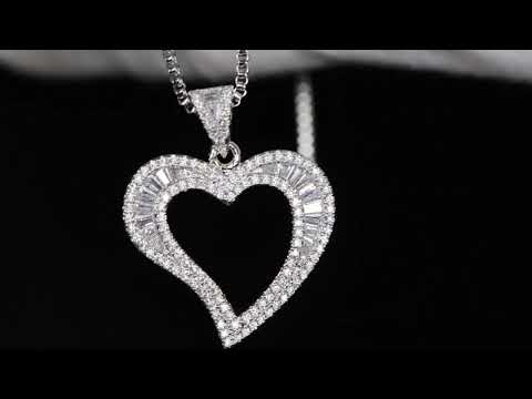 
            
                Load and play video in Gallery viewer, Silver Diamond Heart Pendant
            
        