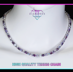 Purple Diamond Tennis Chain