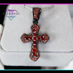 Red Diamond Cross Pendant