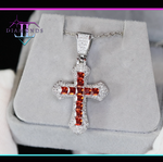 Red Diamond Cross Pendant