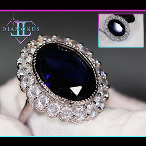 sapphire blue diamond ring