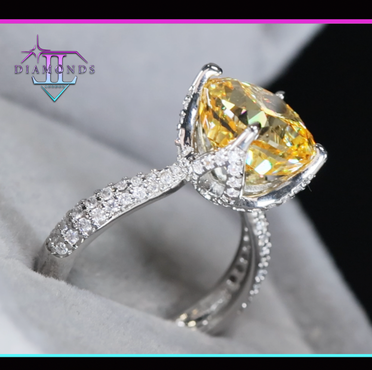 Womens Big Yellow Diamond Ring | Yellow Diamond Engagement Ring – Minx ...