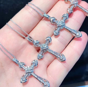 cross necklace with diamonds