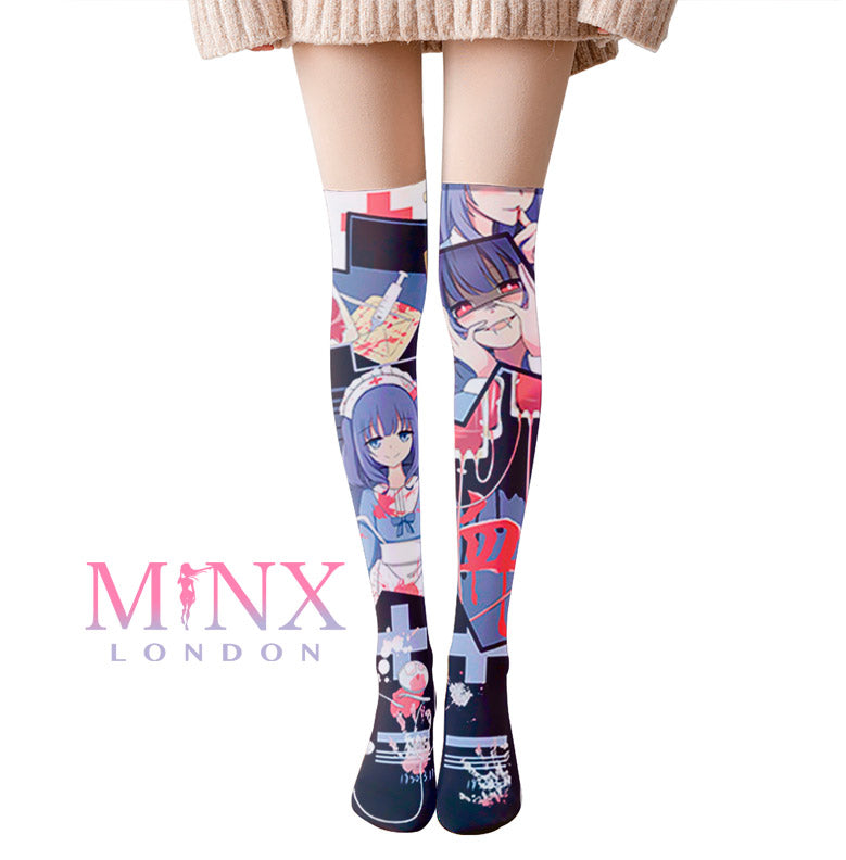 
            
                Load image into Gallery viewer, anime knee high socks
            
        