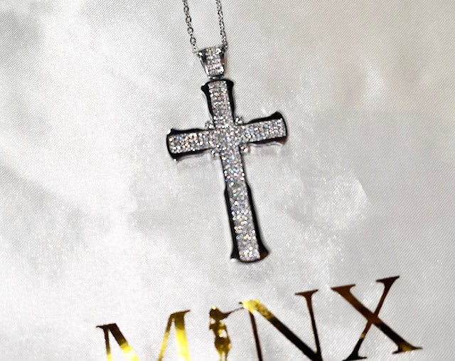 mens iced out cross