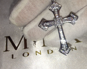 iced out cross necklace