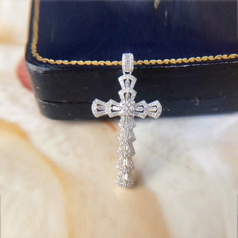 
            
                Load image into Gallery viewer, iced out cross pendants UK
            
        