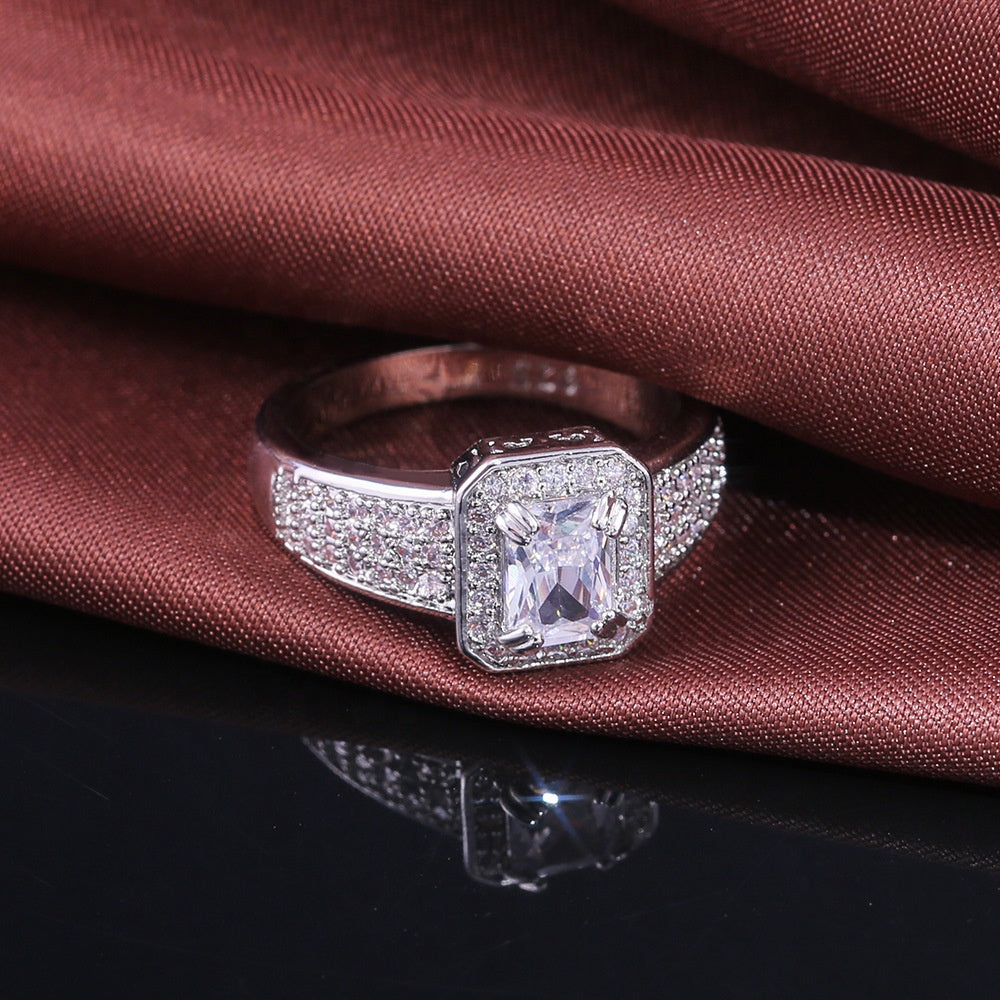 
            
                Load image into Gallery viewer, Womens Diamond Ring | Emerald Engagement Rings
            
        