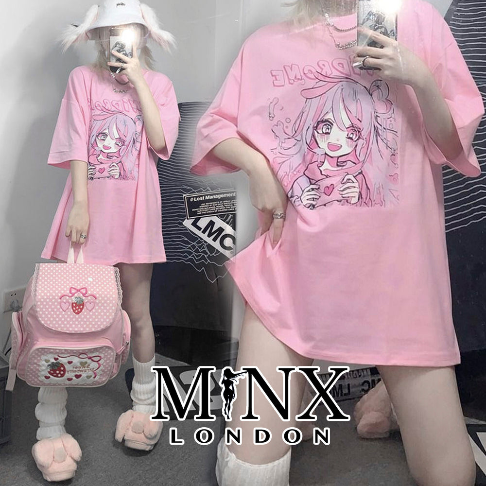 Harajuku Street Fashion T-shirt - Anime Girl with Candy Lollipop – Cupsie's  Creations