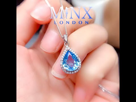 
            
                Load and play video in Gallery viewer, Aquamarine Diamond Necklace | Womens Aquamarine Necklace | Teardrop Necklace | Blue Diamond Pendant, Pear Diamond Pendant, Teardrop Pendant
            
        