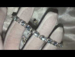Womens Bracelet | Tennis Bracelet | Blue Diamond Bracelet | Diamond Bracelet | Bracelets | Aquamarine Diamond Bracelet | Silver Bracelet