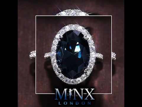 
            
                Load and play video in Gallery viewer, Blue Diamond Engagement Ring | Oval Wedding Ring | Wedding Ring | Blue Wedding Ring | Halo Ring | Sapphire Blue Diamond Ring | Diana Ring
            
        