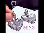Heart Earrings | Womens Earrings | Diamond Earrings | Heart earrings with Diamonds | Iced Out Earrings | Womens Diamond Earrings | Earrings