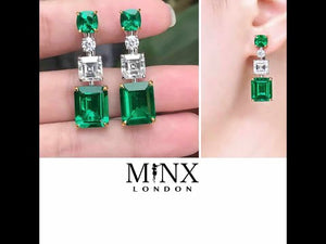 
            
                Load and play video in Gallery viewer, Green Diamond Earrings | Emerald Green Earrings | Emerald Diamond Earrings | Classy Earrings | Womens Earrings | Emerald Earrings
            
        