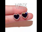 Rose Gold Earrings | Heart Earrings | Womens Earrings | Rose Gold Ear Studs | Heart Ear Studs | Womens Diamond Ear Studs | Ear Studs