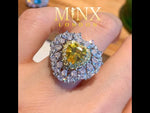 Heart Ring | Yellow Diamond Ring | Heart Rings | Heart Shape Ring | Diamond Heart Ring | Heart Ring with Diamonds | Yellow Diamond Rings