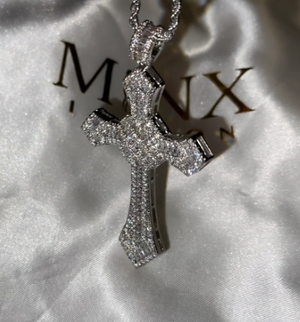 iced cross pendant